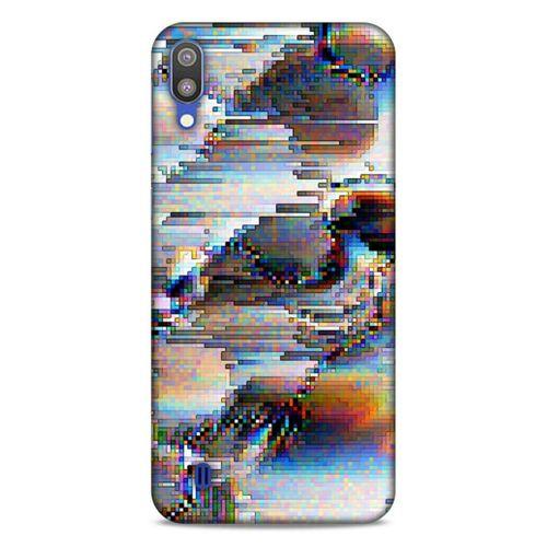 Lopard Samsung Galaxy M10 Uyumlu Kılıf PiXel (21) Koruyucu Kapak Beyaz