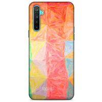 Oppo Realme 6i Kılıf Pastel Renkler (26) Tpu Silikon Kılıf Sarı Kırmızı