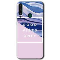 MRCİLETİSİM Huawei Y6P Kılıf Baskılı Kapak - Good Vibes +Tam Ekran Koruyucu