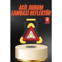 Işıklı İkaz Lambası Reflektör Şarjlı Işıklı Üçgen Led Acil Durum Feneri