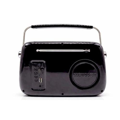 Retro Tasarımlı Bluetooth Fm Radyo Siyah