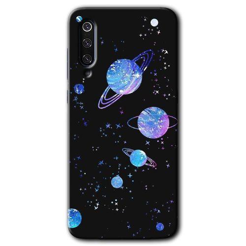 MRCİLETİSİM Xiaomi Mi 9 SE Kılıf Baskılı Kapak - Samanyolu Galaksi + 5D Tam Kaplayan Cam