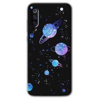 MRCİLETİSİM Xiaomi Mi 9 SE Kılıf Baskılı Kapak - Samanyolu Galaksi + 5D Tam Kaplayan Cam