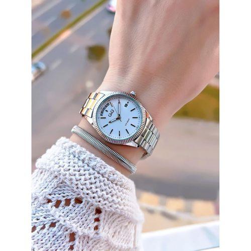 Q&Q Çelik Kordon 2 Yıl Garantili 3 Atm Suya Dayanıklı Kol Saati+Bileklik Hediyeli QQ.1002.A1