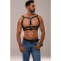 Erkek Deri Seksi Göğüs Harness - Brfm138