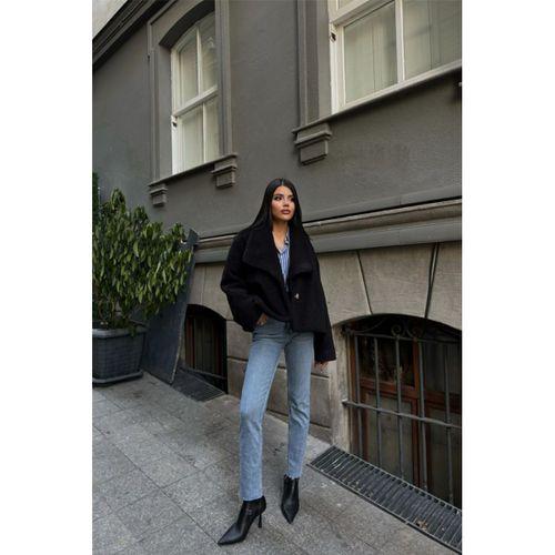 YÜN CROP KABAN - Siyah