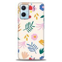 Oppo A96 4G Kılıf HD Baskılı Kılıf - Renkli Yapraklar + Tam Ekran Koruyucu