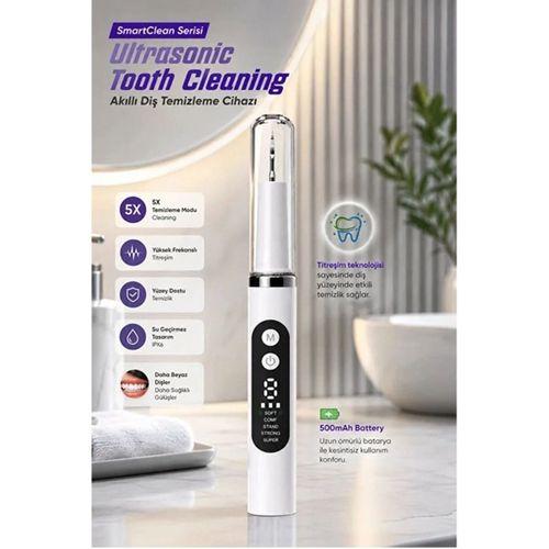 Ultrasonik Diş Temizleme Cihazı 5 Modlu Akıllı Diş Tartarı Ve Plak Temizleyici