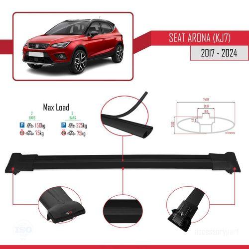 Seat Arona (KJ7) 2017 ve Sonrası ile Uyumlu FLY Model Ara Atkı Tavan Barı SİYAH