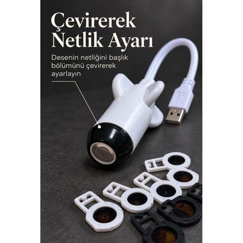 Usb Projeksiyon Lambası Ay Ve Gezegen Desenli