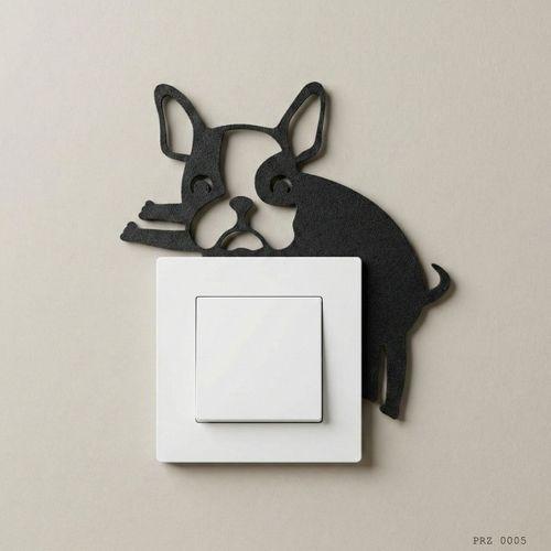 Köpek Silüet Anahtar Priz Dekoru