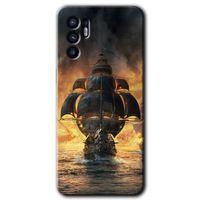 Oppo Reno 6 HD Baskılı Kılıf + 9D Tam Ekran Koruyucu - Siyah İnci