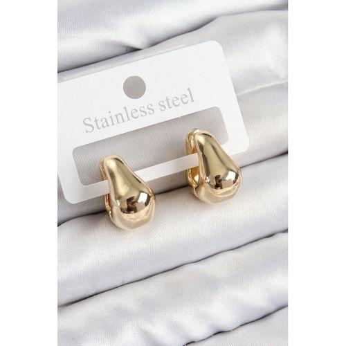 Pirinç Halka Model Gold Renk Kadın Küpe