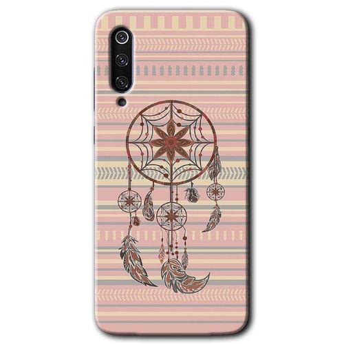 Xiaomi Mi 9 Kılıf HD Desen Baskılı Arka Kapak - Mandala Retro + Kırılmaz Cam