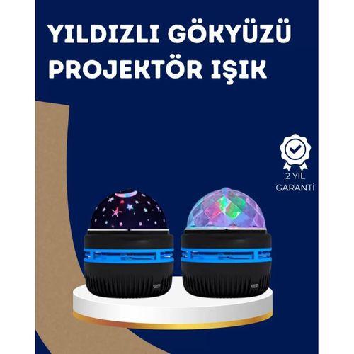 360° Dönen Galaxy Projektörlü Gece Lambası – Yıldızlı Gökyüzü Efekti