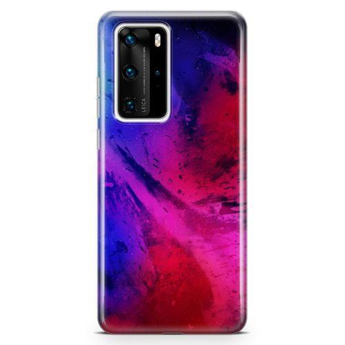Huawei P40 Pro Kılıf Fuşya Geceler Arka Kapak Koruma Desenli Full Koruyucu