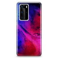 Huawei P40 Pro Kılıf Fuşya Geceler Arka Kapak Koruma Desenli Full Koruyucu