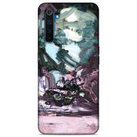 Lopard Oppo Realme 6 Pro Uyumlu Kılıf Soyut Sanat (39) Baskılı Liquid Crystal Kılıf