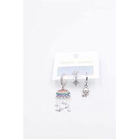 3'lü Bulut Küpe - Gümüş