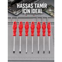 Düz Ve Yıldız Başlıklı 7li Tornavida Seti Ergonomik Tutma
