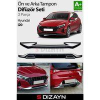 S-Dizayn Hyundai i20 Ön ve Arka Tampon Koruma Difüzör Seti 2020 Üzeri A+ Kalite