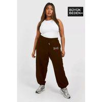 Kadın Büyük Beden Paça Lastikli Buyuk Brooklyn  Baskılı İnce Eşofman Altı  SPR24BEAK49