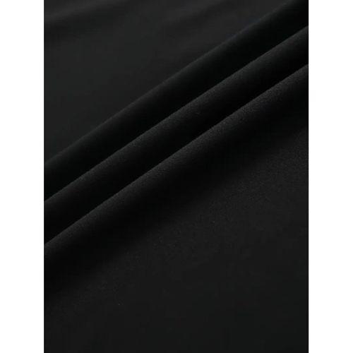 Baskılı Oversize Bisiklet Yaka T-shirt - Siyah