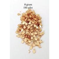 Oya Abiye Bileklik Kolye Pleksi Metalik Plastik Pul Altın Renk 8 gram 150 adet - BNC497