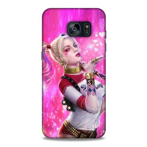 Samsung Galaxy S7 Edge Uyumlu Kılıf Harley Quinn (4) Koruma Kılıfı Fuşya