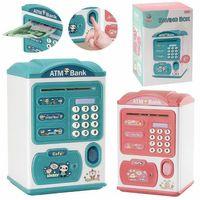 Parmak İzi Görünümlü Elektronik Şifreli Otomatik Kağıt Para Alan ATM Kumbara (3748)