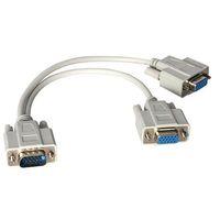 Powermaster PM-1557 1x VGA Erkek To 2x VGA Dişi 30 CM Çevirici Kablo