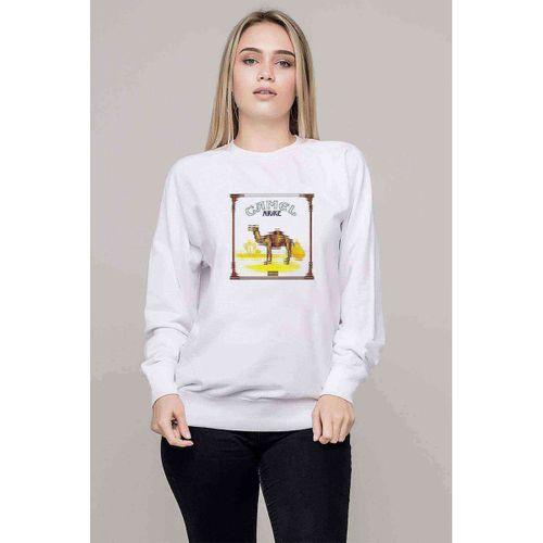 Camel Mirage Baskılı Beyaz Kadın Sweatshirt