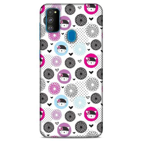 Lopard Samsung Galaxy M30s Uyumlu Kılıf Kediler (1) Kılıfı Mavi Pembe