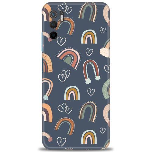 Xiaomi Redmi Note 10 5G Kılıf HD Baskılı Kılıf - Gökyüzü Kalp + Tam Ekran Koruyucu