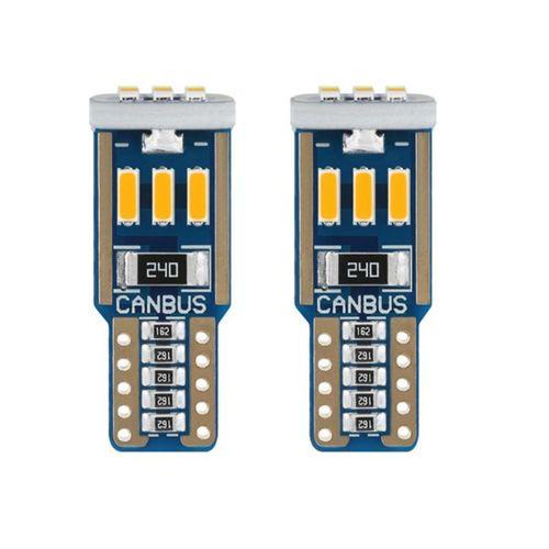 Dekoratif Led Ampul T10-15Smd 4014 Canbus 12V Çift Turuncu / Laam863