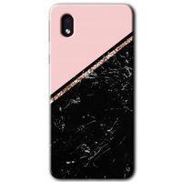 Potkal Hediye Fabrikası Samsung Galaxy A01 Core Kılıf HD Desen Baskılı Arka Kapak - Yarım Mermer