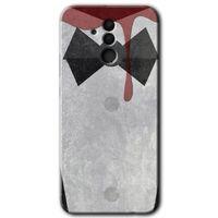 MRCİLETİSİM Huawei Mate 20 Lite Kılıf HD Desen Baskılı Arka Kapak + Temperli Cam - Gentleman Blood