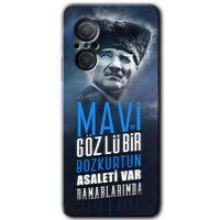 MRCİLETİSİM Huawei Nova 9 SE Kılıf HD Desen Baskılı Arka Kapak+Temperli Cam - Bozkurt Atatürk
