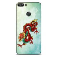 Huawei Psmart Kılıf Dragons (25) Antişok Kapak Tatoo Sarı Kırmızı Ejderha
