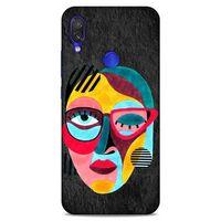 Lopard Xiaomi Redmi Note 7 Uyumlu Kılıf Sürreal Yüzler ♀ (11) Tam Koruma Baskılı
