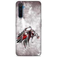 Lopard Oppo Realme 6 Uyumlu Kılıf Tattoo's (43) Thin Fit Kılıf Pipolu Kızılderili