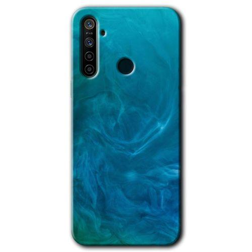 Realme 5i Kılıf HD Desen Baskılı Arka Kapak - Mavi Aura + Kırılmaz Cam