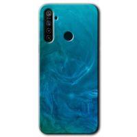 Realme 5i Kılıf HD Desen Baskılı Arka Kapak - Mavi Aura + Kırılmaz Cam