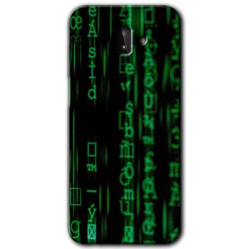 Potkal Hediye Fabrikası Samsung Galaxy J6 Plus Kılıf HD Desen Baskılı Arka Kapak - Matrix