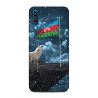 Samsung Galaxy A50 Uyumlu Kılıf Azarbaijan (25) Antişok Kapak Kurt Bayrak