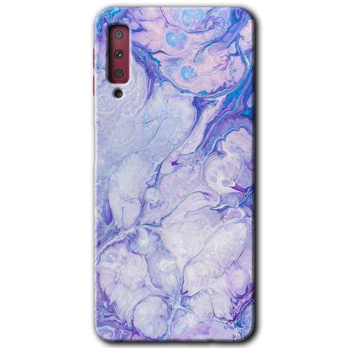 Potkal Hediye Fabrikası Samsung Galaxy A7 2018 Kılıf HD Desen Baskılı Arka Kapak - Spots Lilac