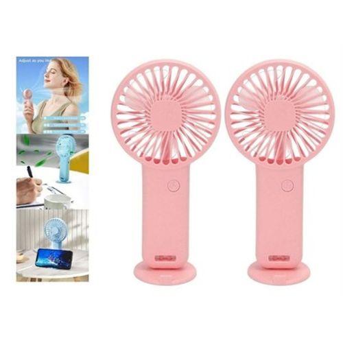 2 Adet Mini Fan,Telefon Tutucu,Portatif El Vantilatörü Pembe 9,3X19Cm Usb Şarjlı El Fanı