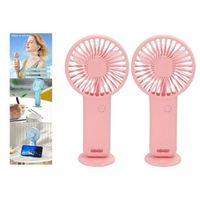 2 Adet Mini Fan,Telefon Tutucu,Portatif El Vantilatörü Pembe 9,3X19Cm Usb Şarjlı El Fanı