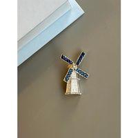 Yel Değirmeni Broş - Altın