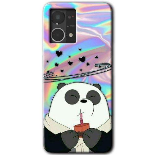 Potkal Hediye Fabrikası Oppo Reno 7 4G Kılıf HD Desen Baskılı Arka Kapak - Milkshake Panda